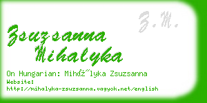 zsuzsanna mihalyka business card